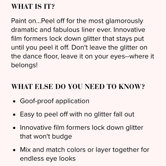 (4) Too Faced glitter pop peel off eyeliner - Picture 13 of 14